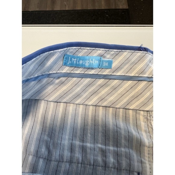 j mclaughlin Men's flat front golf shorts size 34 periwinkle blue - Picture 5 of 8